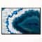 Designart - Blue Brazilian Geode - Abstract Framed Canvas Wall Art Print